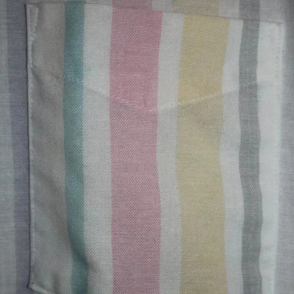 Vintage Career Club Short Sleeve Large Pastel Button Down Shirt - Picture 7 of 14